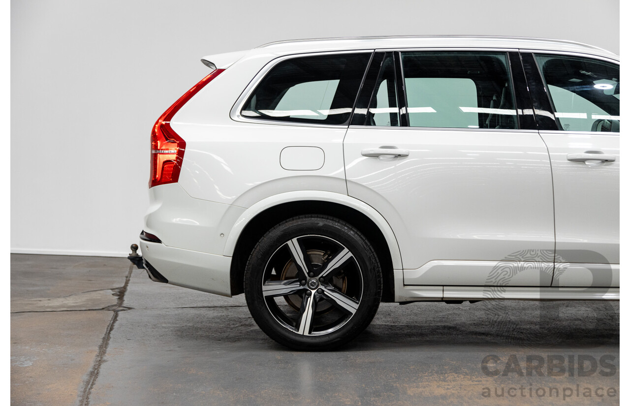 02/2018 Volvo XC90 T6 R-DESIGN (AWD) 256 MY18 4D Wagon Ice White Supercharged and Turbo 2.0L