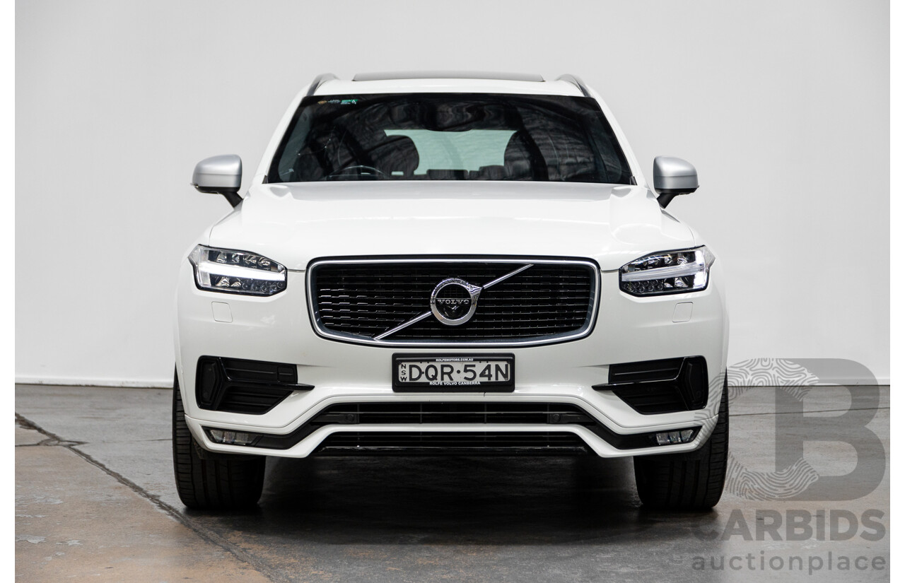 02/2018 Volvo XC90 T6 R-DESIGN (AWD) 256 MY18 4D Wagon Ice White Supercharged and Turbo 2.0L