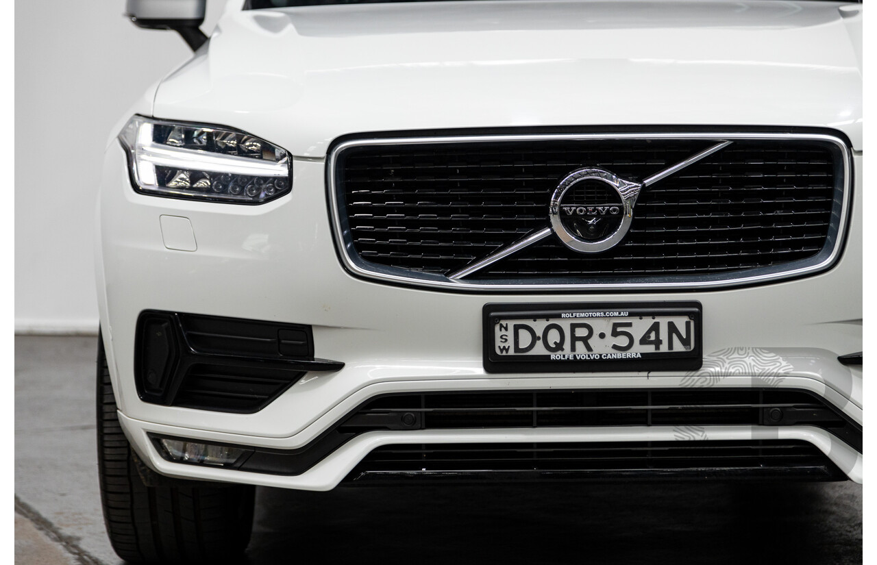 02/2018 Volvo XC90 T6 R-DESIGN (AWD) 256 MY18 4D Wagon Ice White Supercharged and Turbo 2.0L