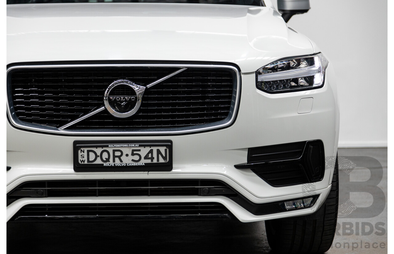 02/2018 Volvo XC90 T6 R-DESIGN (AWD) 256 MY18 4D Wagon Ice White Supercharged and Turbo 2.0L