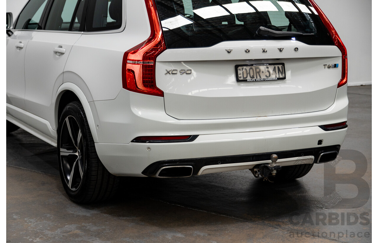 02/2018 Volvo XC90 T6 R-DESIGN (AWD) 256 MY18 4D Wagon Ice White Supercharged and Turbo 2.0L