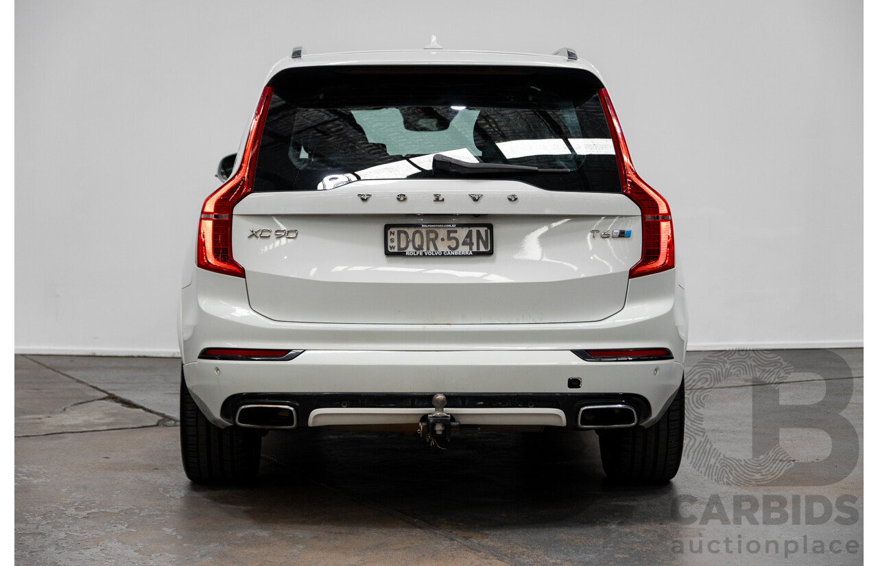 02/2018 Volvo XC90 T6 R-DESIGN (AWD) 256 MY18 4D Wagon Ice White Supercharged and Turbo 2.0L