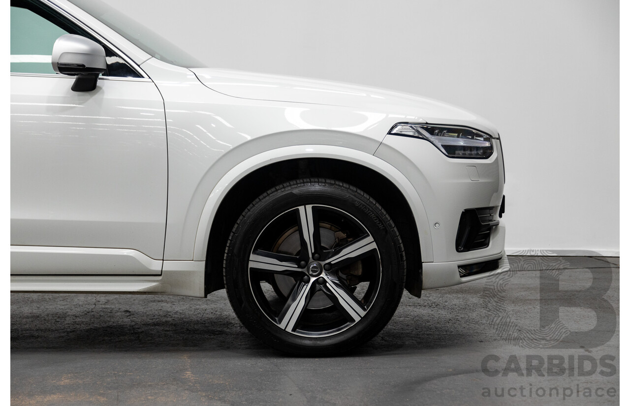 02/2018 Volvo XC90 T6 R-DESIGN (AWD) 256 MY18 4D Wagon Ice White Supercharged and Turbo 2.0L