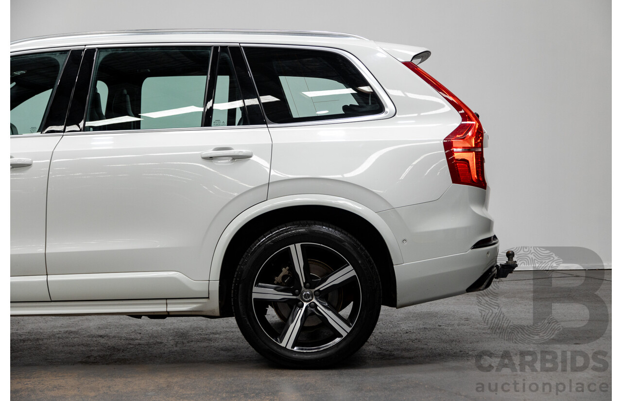 02/2018 Volvo XC90 T6 R-DESIGN (AWD) 256 MY18 4D Wagon Ice White Supercharged and Turbo 2.0L