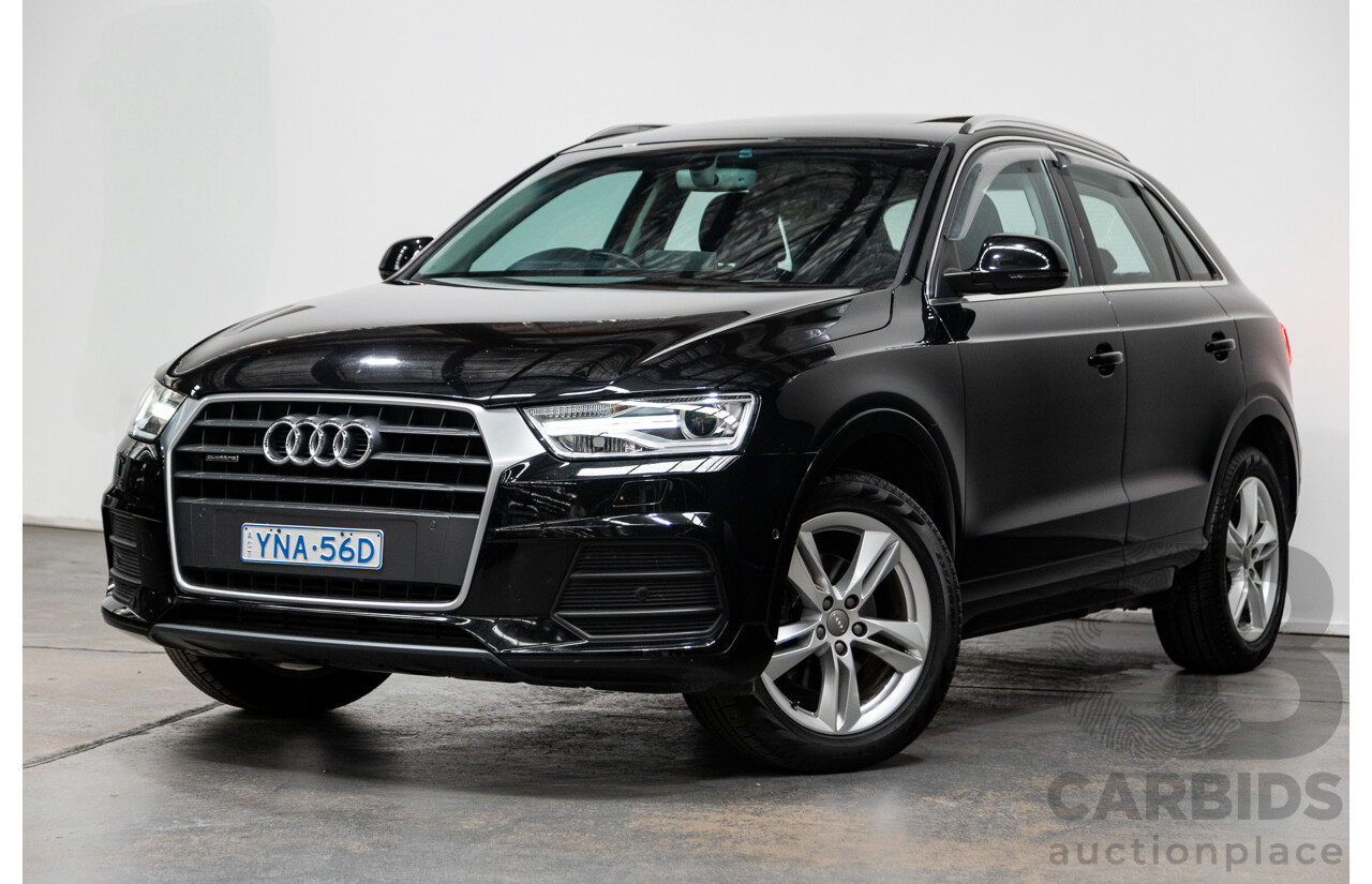 7/2015 Audi Q3 2.0 TFSI Sport (AWD) Quattro (132kw) 8U MY15 4d Wagon Mythos Black Turbo 2.0L