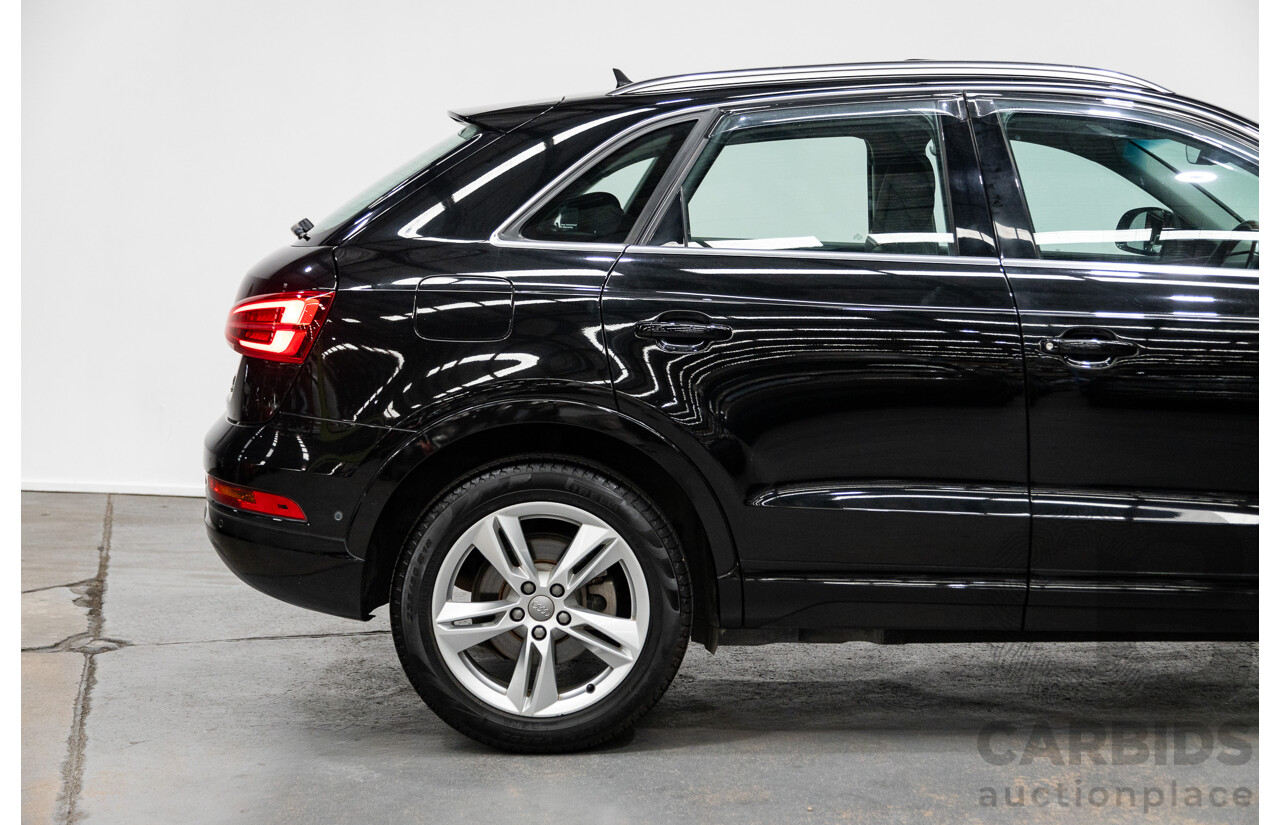 7/2015 Audi Q3 2.0 TFSI Sport (AWD) Quattro (132kw) 8U MY15 4d Wagon Mythos Black Turbo 2.0L