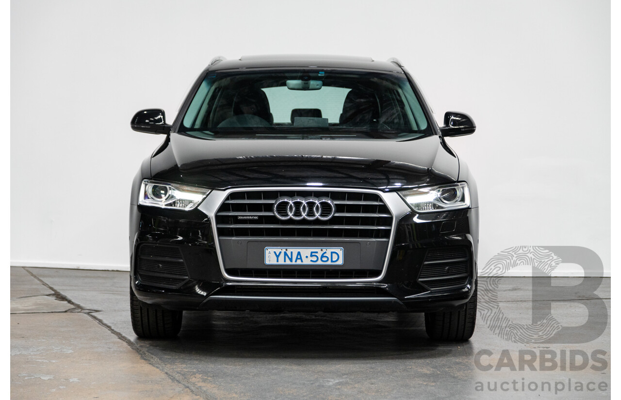 7/2015 Audi Q3 2.0 TFSI Sport (AWD) Quattro (132kw) 8U MY15 4d Wagon Mythos Black Turbo 2.0L