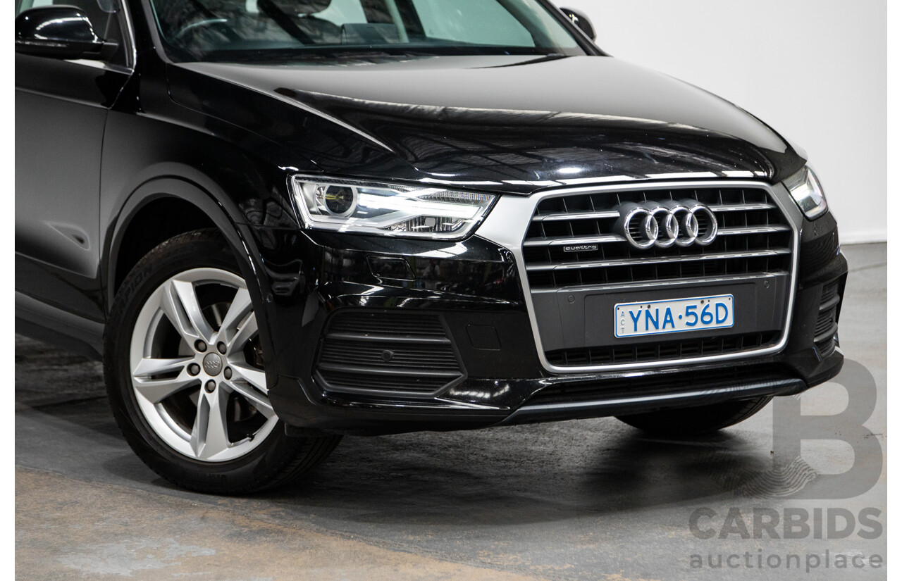 7/2015 Audi Q3 2.0 TFSI Sport (AWD) Quattro (132kw) 8U MY15 4d Wagon Mythos Black Turbo 2.0L