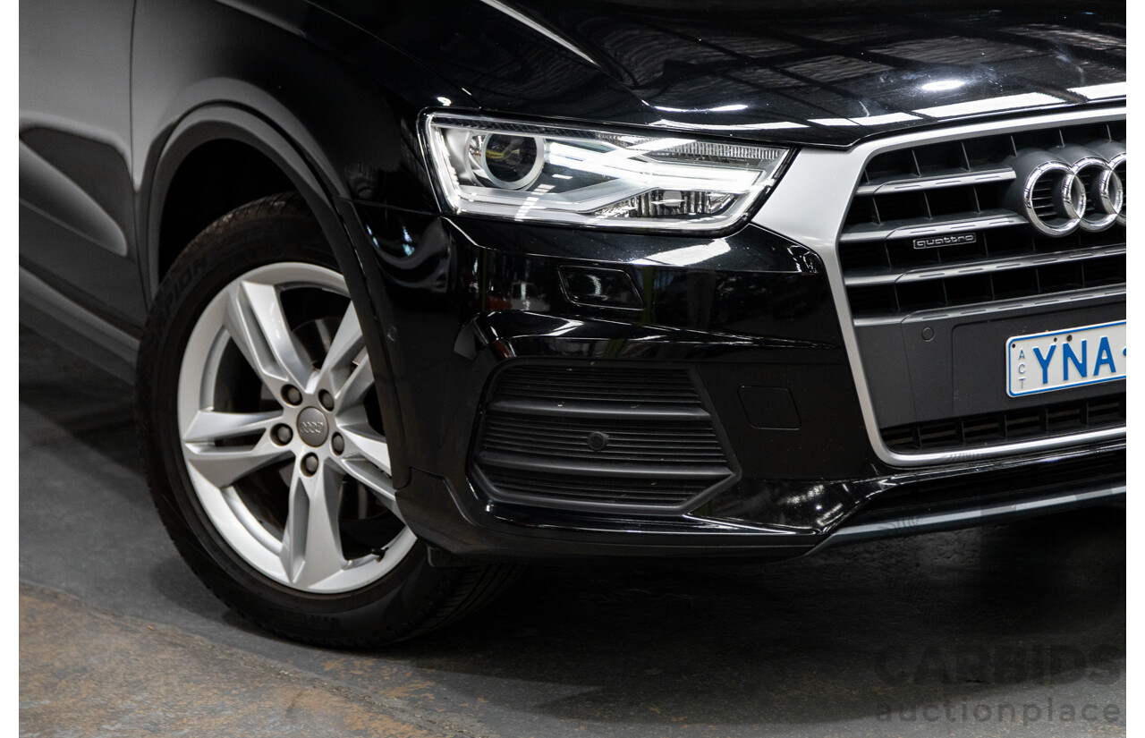 7/2015 Audi Q3 2.0 TFSI Sport (AWD) Quattro (132kw) 8U MY15 4d Wagon Mythos Black Turbo 2.0L