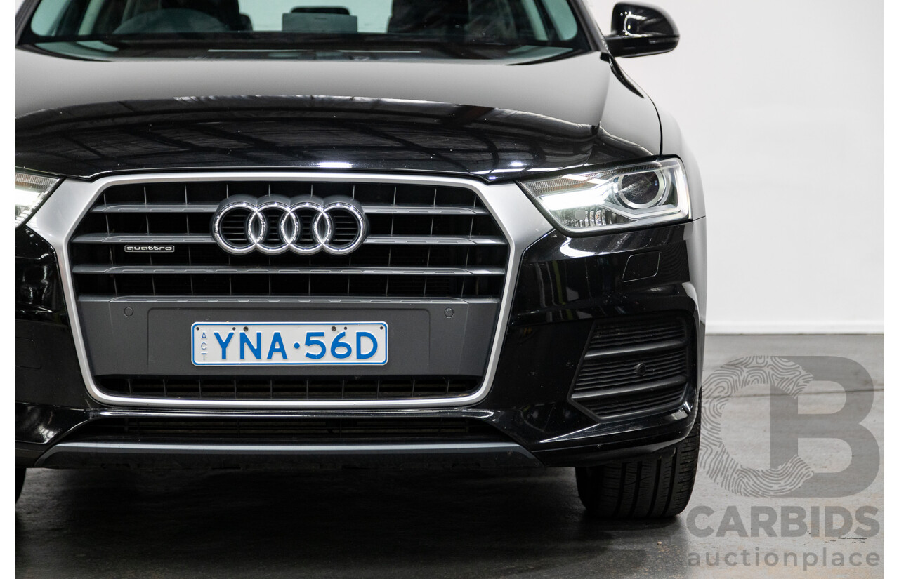 7/2015 Audi Q3 2.0 TFSI Sport (AWD) Quattro (132kw) 8U MY15 4d Wagon Mythos Black Turbo 2.0L