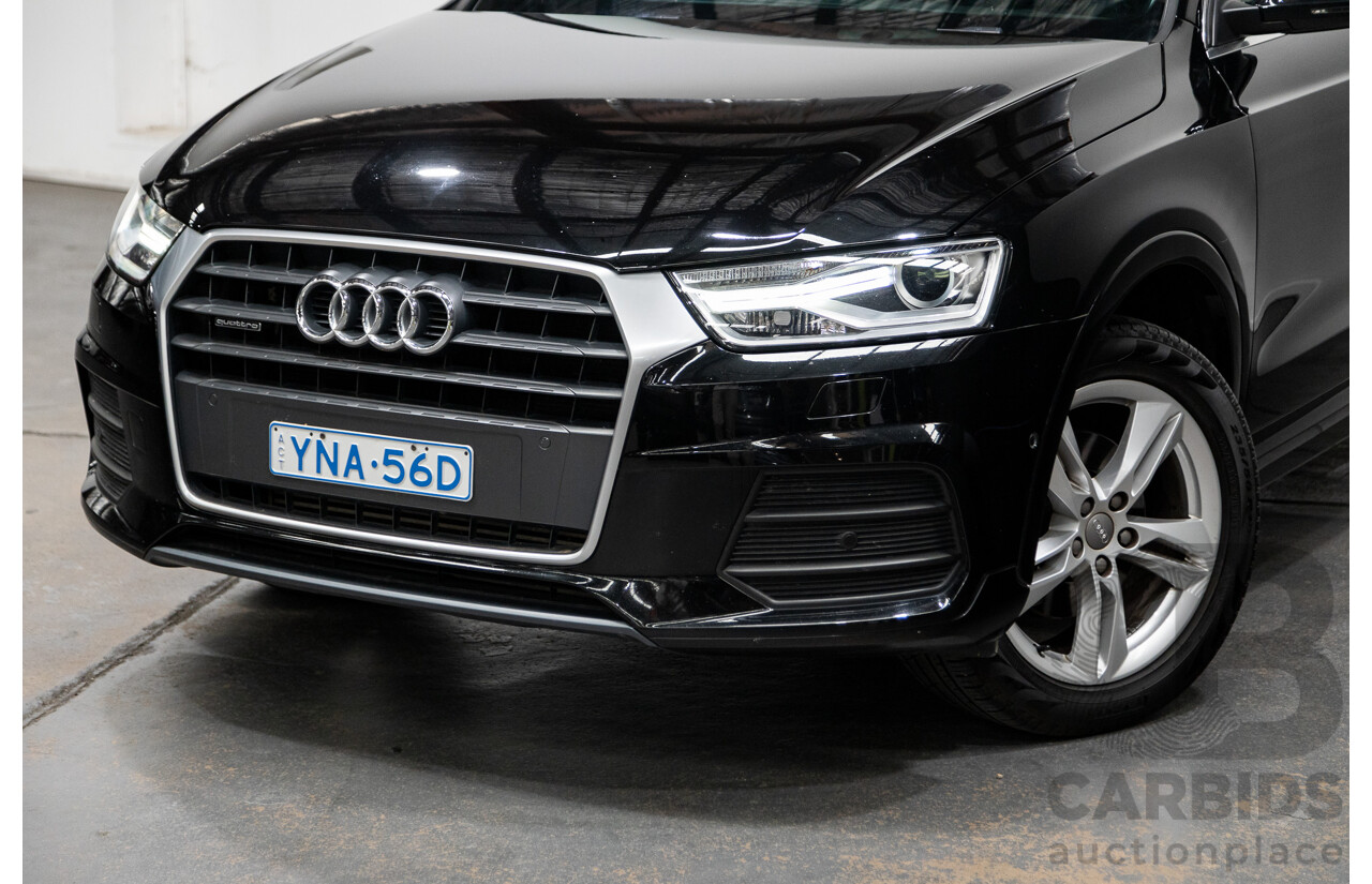 7/2015 Audi Q3 2.0 TFSI Sport (AWD) Quattro (132kw) 8U MY15 4d Wagon Mythos Black Turbo 2.0L