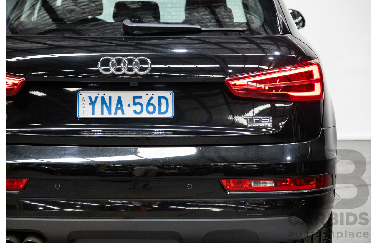 7/2015 Audi Q3 2.0 TFSI Sport (AWD) Quattro (132kw) 8U MY15 4d Wagon Mythos Black Turbo 2.0L