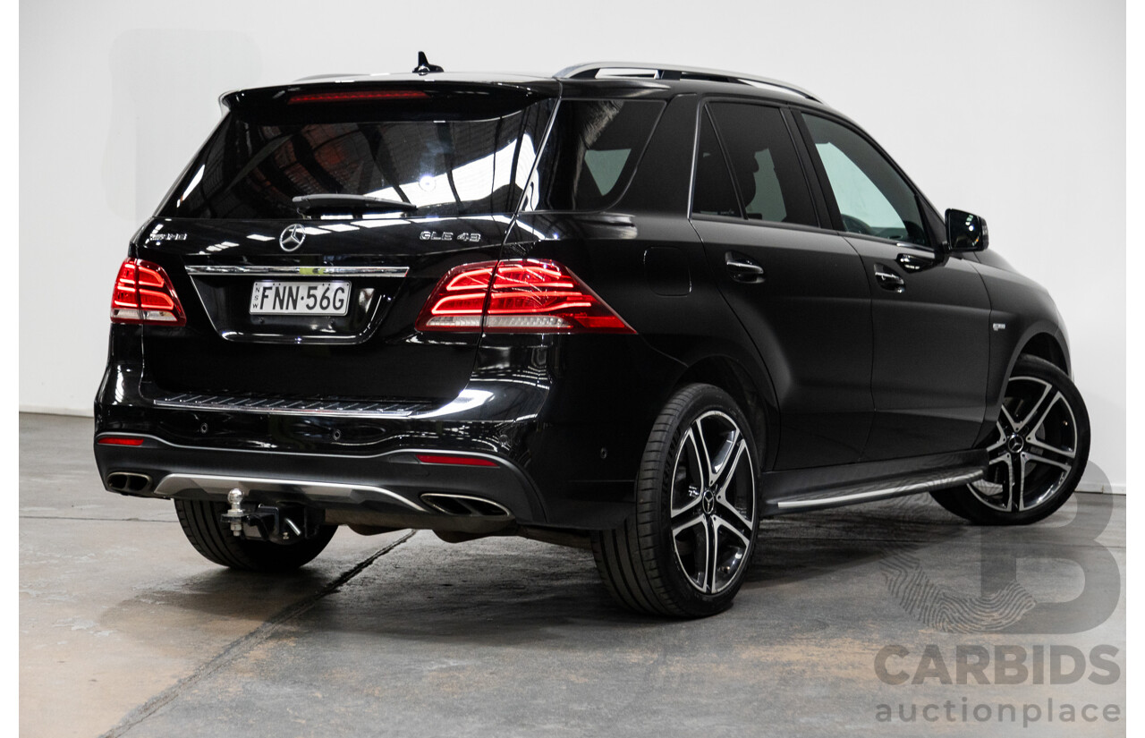 09/2016 Mercedes-Amg GLE43 4MATIC (AWD) 166 MY17 4D Wagon Obsidian Black Metallic Twin Turbo 3.0L