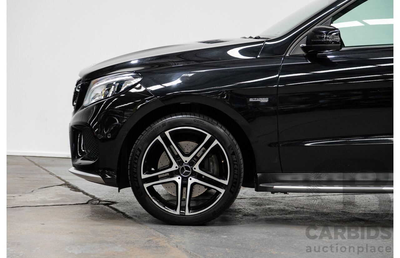 09/2016 Mercedes-Amg GLE43 4MATIC (AWD) 166 MY17 4D Wagon Obsidian Black Metallic Twin Turbo 3.0L