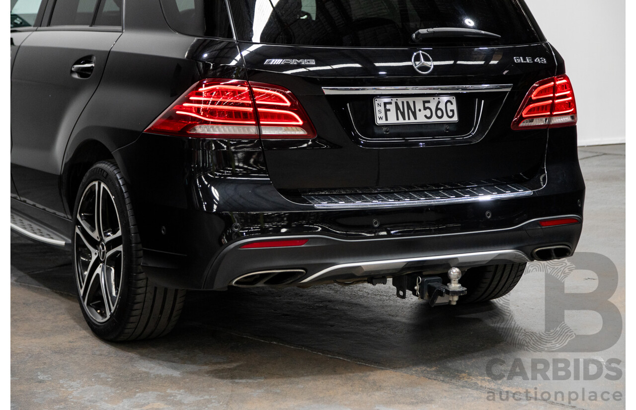 09/2016 Mercedes-Amg GLE43 4MATIC (AWD) 166 MY17 4D Wagon Obsidian Black Metallic Twin Turbo 3.0L