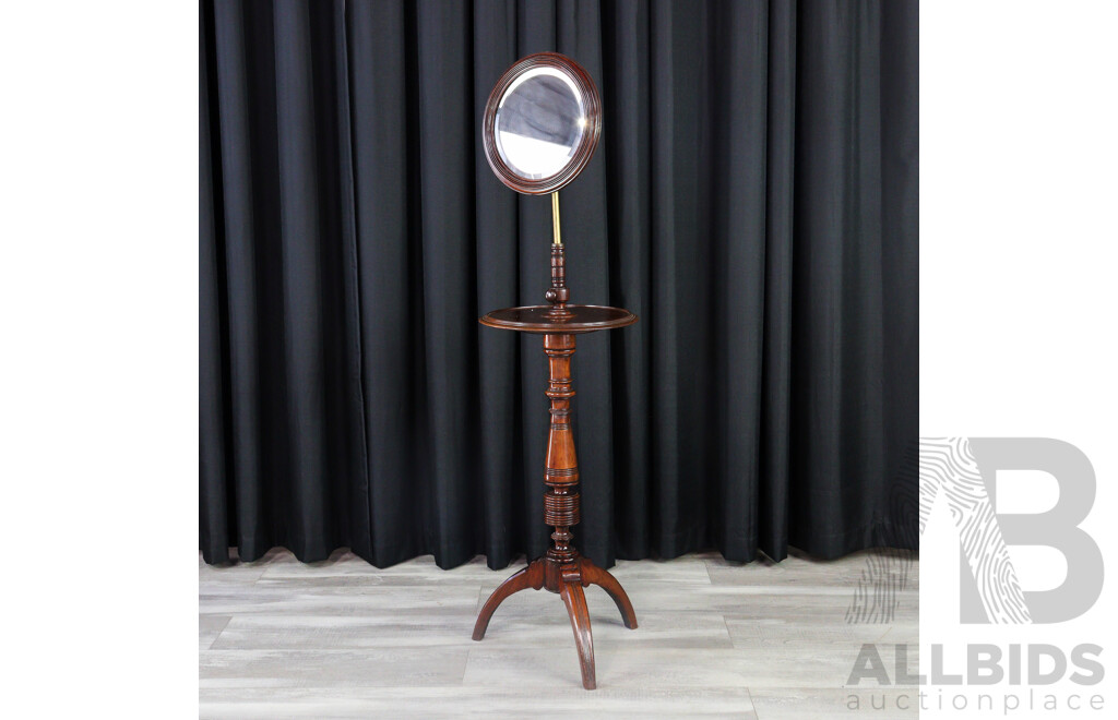 Late Edwardian Oak Standing Shaving Stand