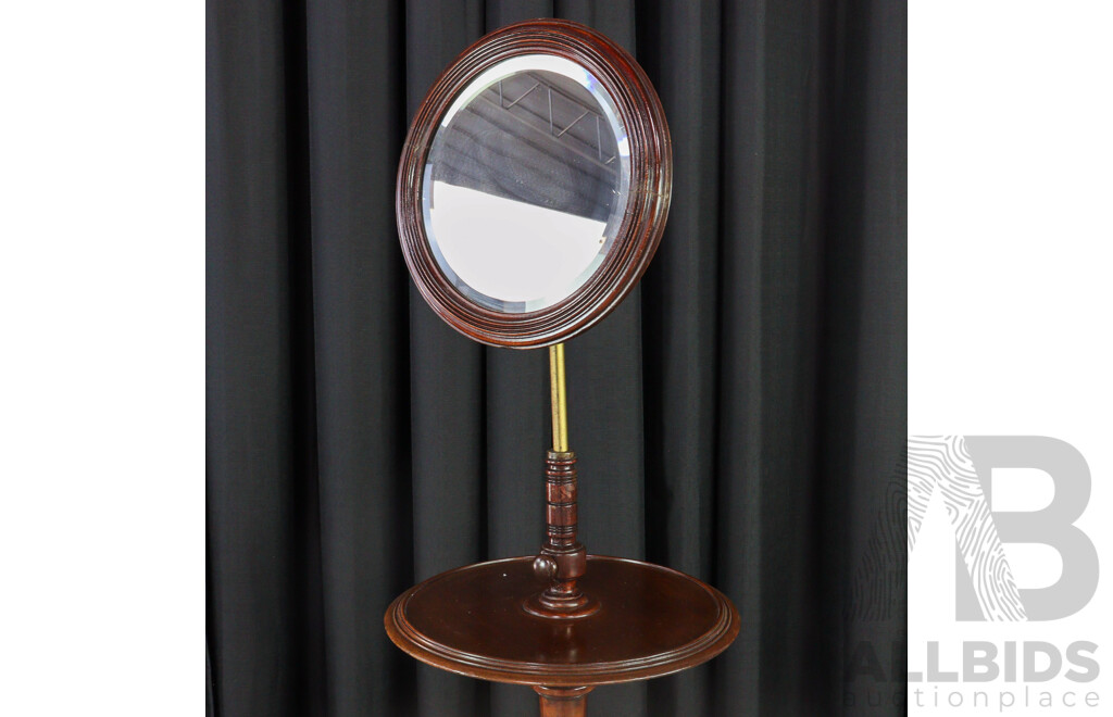 Late Edwardian Oak Standing Shaving Stand