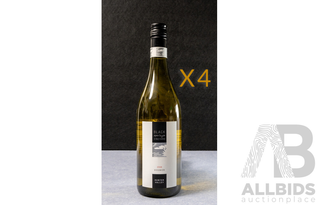 Black Spring Vineyard Viognier Vintage 2008 X 4