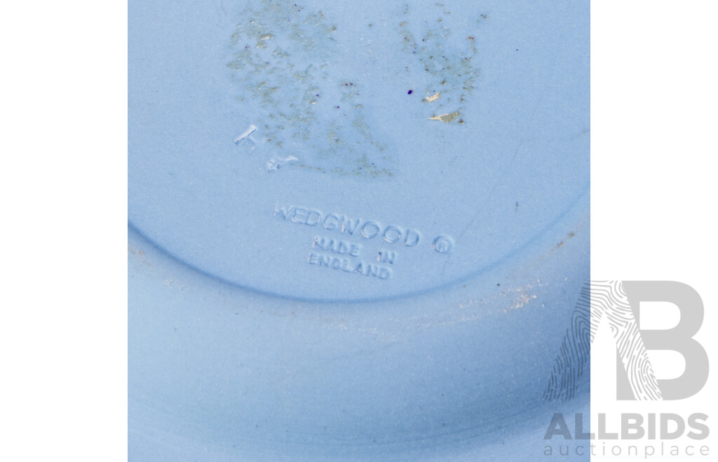 Collection Three Pieces English Wedgwood Blue and White Jasper Ware