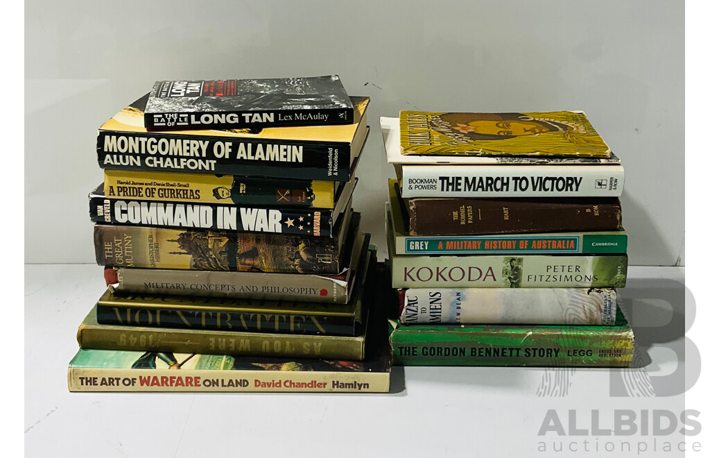 Collection Books Relating to War Including Australias Involvment in WWII & Vietnam
