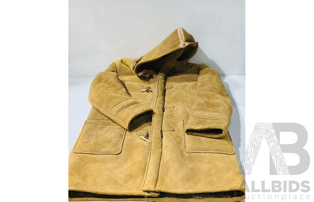 Pair of Heavy Winter Faux-sheepskin Jackets and Pair of Work Pants