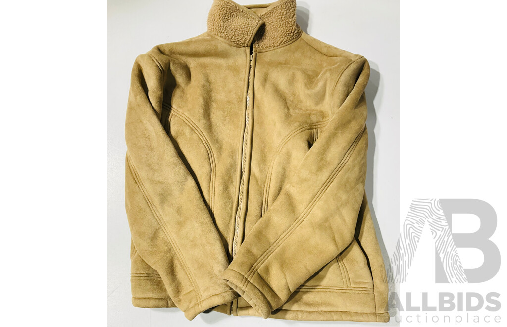 Pair of Heavy Winter Faux-sheepskin Jackets and Pair of Work Pants