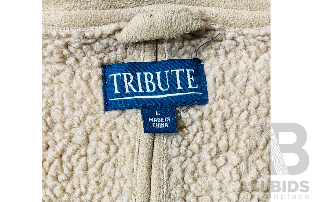 Pair of Heavy Winter Faux-sheepskin Jackets and Pair of Work Pants