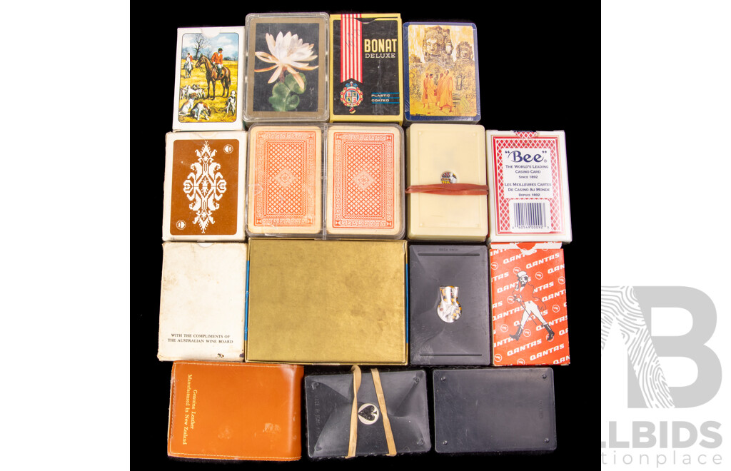 Collection Playing Cards Including Qantas, Trans Australian Railway and More