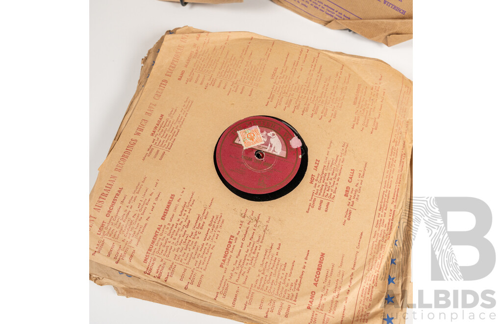 Collection Antique Gramophone Records Including MGM, Regal, Decca and More