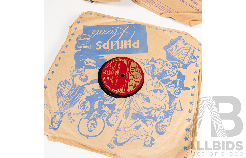 Collection Antique Gramophone Records Including MGM, Regal, Decca and More