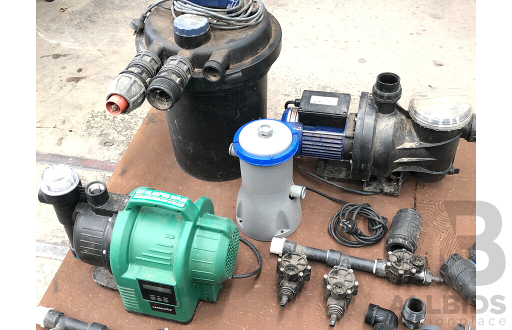 Garden/Pool Water Pumps and Filters with PVC Fittings