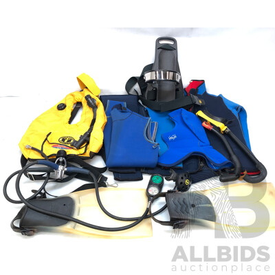 Selection of Underwater Diving Equipment