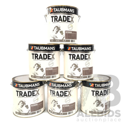 Taubmans TradeX 4L Exterior Paint Gloss (Neutral) - Lot of 6 - ORP $480.00