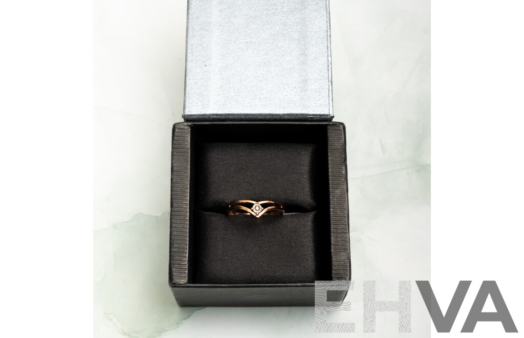 9ct rose gold vintage diamond wedder 9ct rose gold vintage diamond wedder