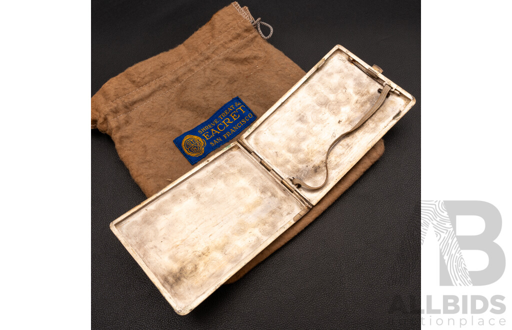 Antique Persian Silver (800) Cigarette Case, C.1900-1940, 110mm X 75mm X 9mm, 175.0 Grams