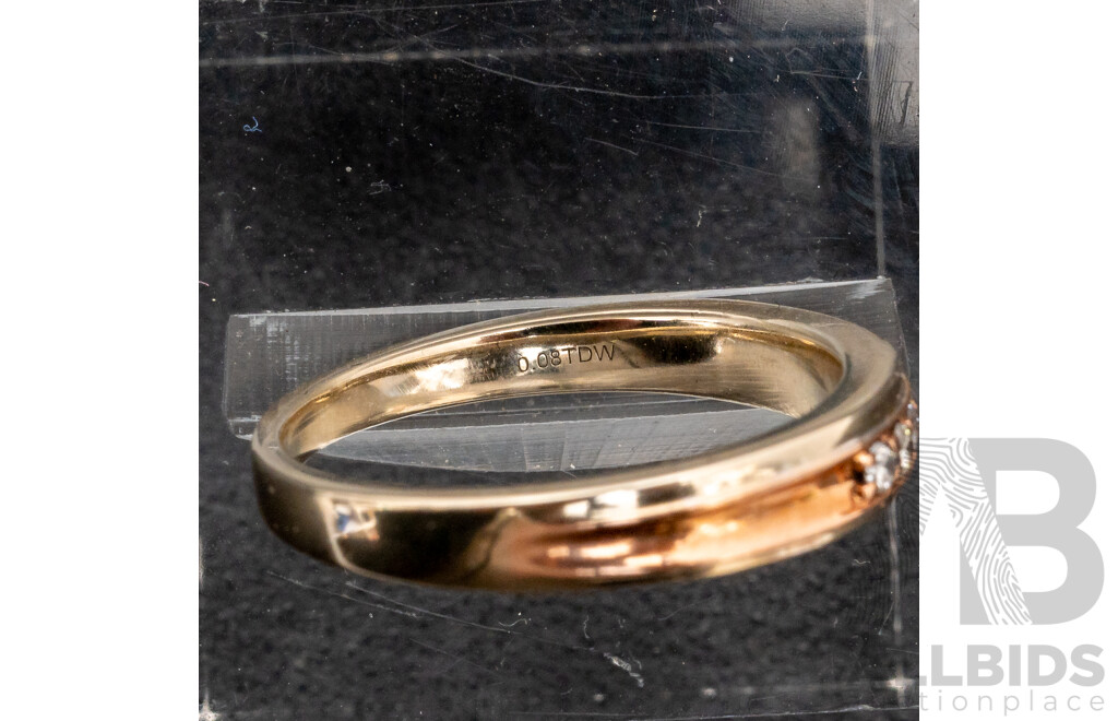 10ct Michael Hill Diamond Ring, TDW0.08ct, Size N, 2.94 Grams