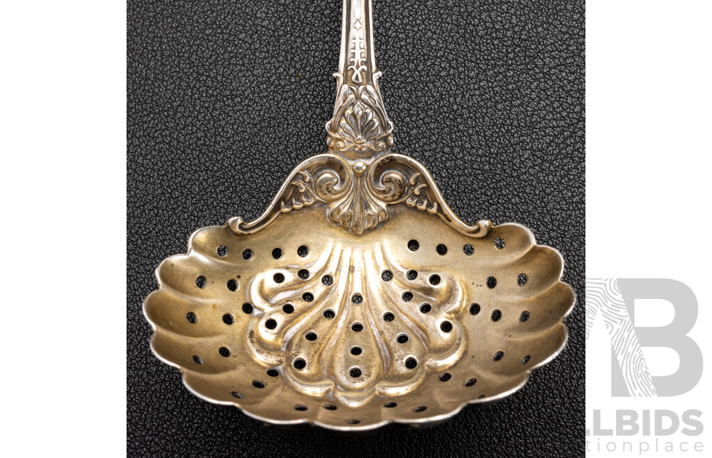 Antique Sterling Silver Sugar Sifter Spoon, 14cm Long, 31.0 Grams
