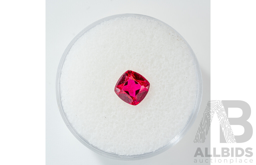 Ruby, Cushion Cut Unset Gemstone, 1.25ct