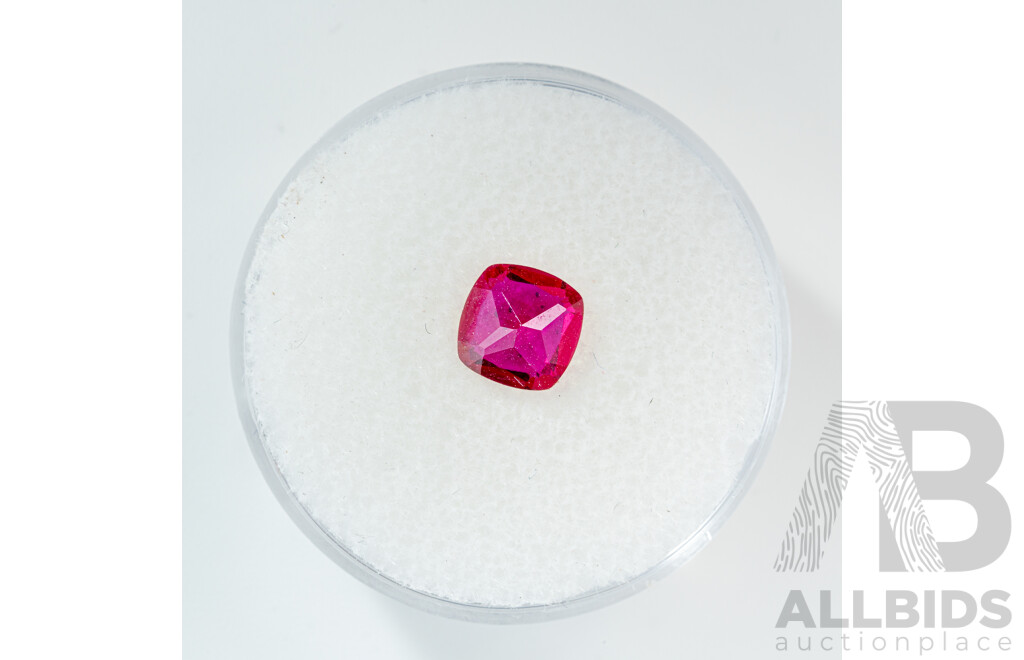 Ruby, Cushion Cut Unset Gemstone, 1.25ct