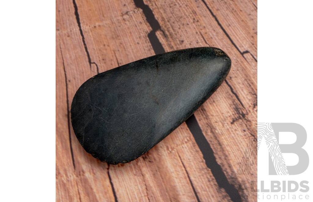 Neolithic Green Slate Axe Head, Waskuk Hills, Upper Sepik River, Papua New Guinea