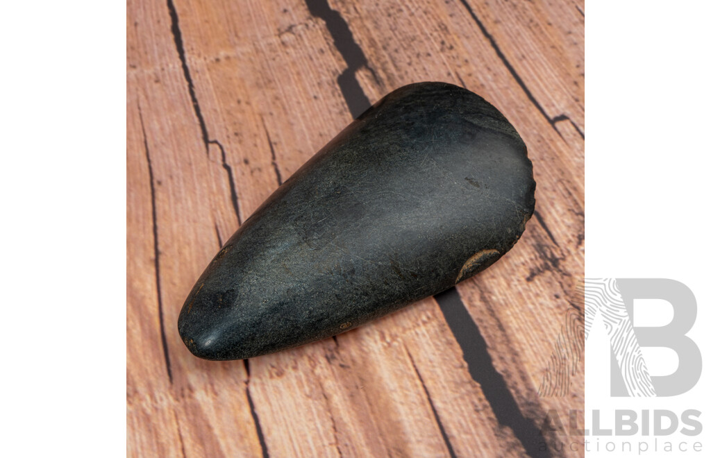 Neolithic Green Slate Axe Head, Waskuk Hills, Upper Sepik River, Papua New Guinea