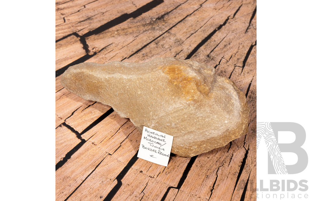 Ancient Archeulian Hand Axe, Morroco Tunisian Border Region