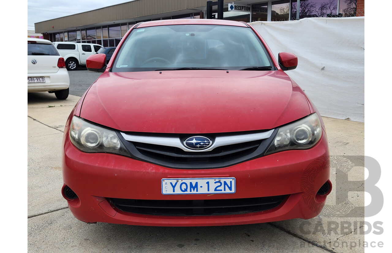 11/2009 Subaru Impreza R (awd) MY10 5d Hatchback Red 2.0L