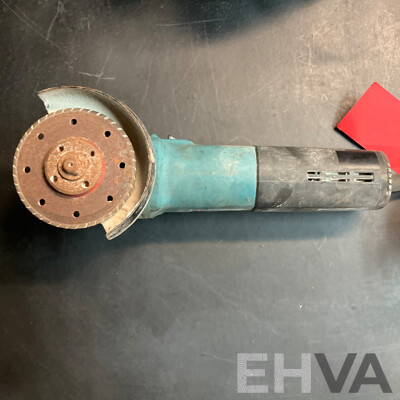 MAKITA 9564C Angle Grinder & 9924DB Belt Sander & RYOBI Hand Held Tile Saw & RODMAN NIBBLER in Box - Lot of 4