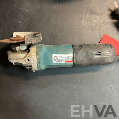 MAKITA 9564C Angle Grinder & 9924DB Belt Sander & RYOBI Hand Held Tile Saw & RODMAN NIBBLER in Box - Lot of 4