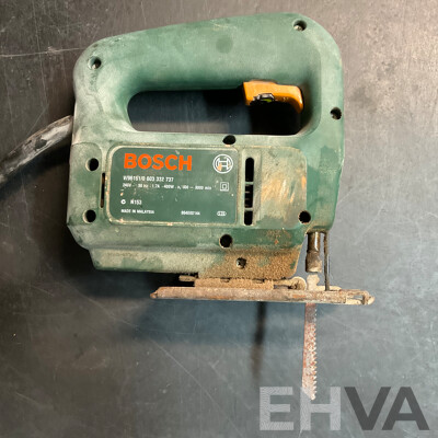 BOSCH PST54E Jigsaw & AEG Angle Grinder WS601 & ROBERTS Deluxe Seaming Iron - Lot of 3