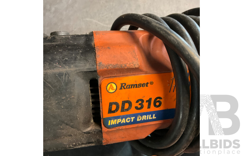 RAMSET DD316 Impact Drill & FEIN 235mm Grinder