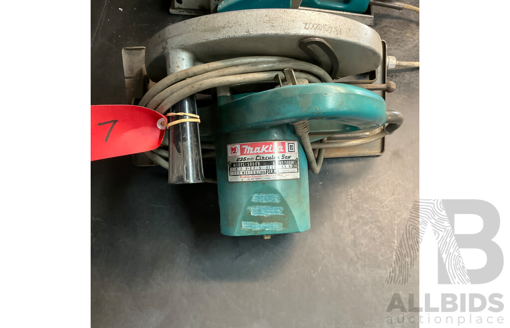 MAKITA 5900B 235mm Circular Saw & 3 Inch Planer - Lot of 2