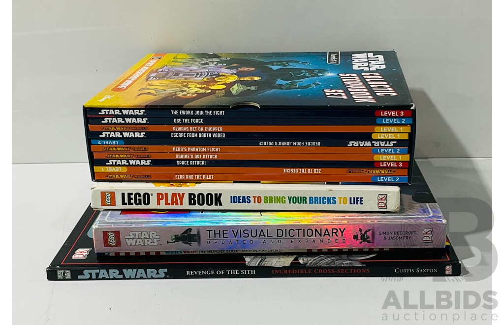 Collection Books Relating to Starwars Including 10 Volume Galactic Reading Adventure Series in Slip Case