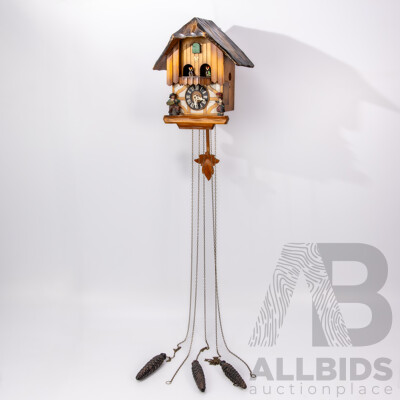 Vintage German Timber Case Cuckoo Clock Vintage German Timber Case Cuckoo Clock